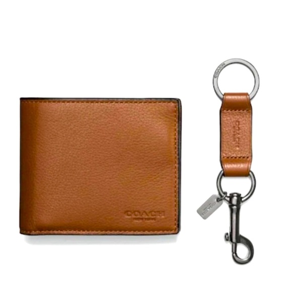NWT Coach Men’s Brown Wallet Gift set - Picture 3 of 7